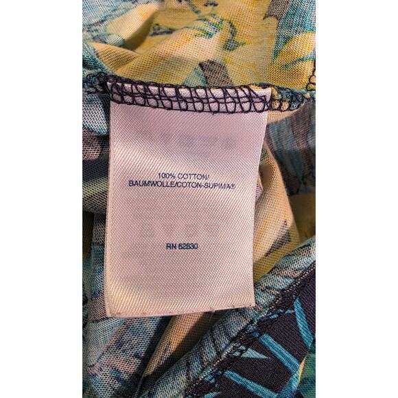 Lands End Womens Relaxed Top Tee Size 1X P Floral Colorful Short Sleeve NWOT - Picture 4 of 5